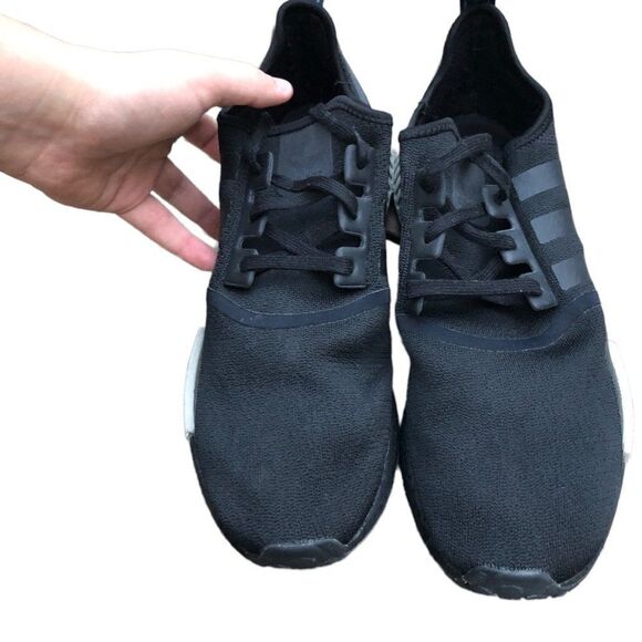 Rare 2020 Adidas NMD R1 Black Metal Grey Lush Blue Size 13 - Picture 5 of 16